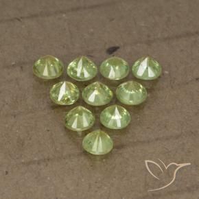 Gemas de Granate demantoide Verde medio natural de 1.80 ct, Redondo, VS-SI