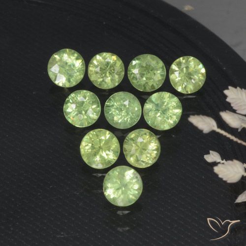 1.70ctw Natural Verde pera Granate demantoide, Redondo, VS-SI