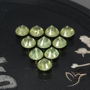 Gemas de Granate demantoide Verde medio natural de 1.98 ct, Redondo, VS-SI