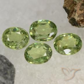 Gemas de Granate demantoide Verde cálido natural de 1.54 ct, Ovalada, VS