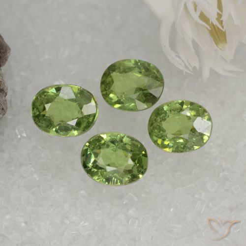 1.61ctw Natural Verde cálido Granate demantoide, Ovalada, VS