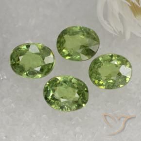 Gemas de Granate demantoide Verde cálido natural de 1.61 ct, Ovalada, VS