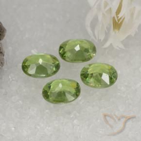 Gemas de Granate demantoide Verde cálido natural de 1.61 ct, Ovalada, VS
