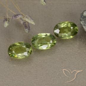 Gemas de Granate demantoide Verde Oliva natural de 1.48 ct, Ovalada, VS-SI