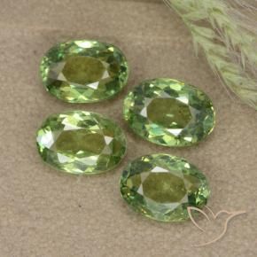 Gemas de Granate demantoide Verde bosque natural de 2.27 ct, Ovalada, VS