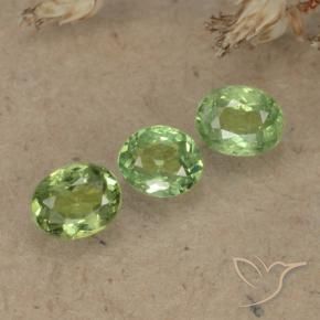 Gemas de Granate demantoide Verde lima natural de 0.82 ct, Ovalada, VS-SI