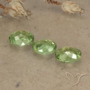 Gemas de Granate demantoide Verde lima natural de 0.82 ct, Ovalada, VS-SI
