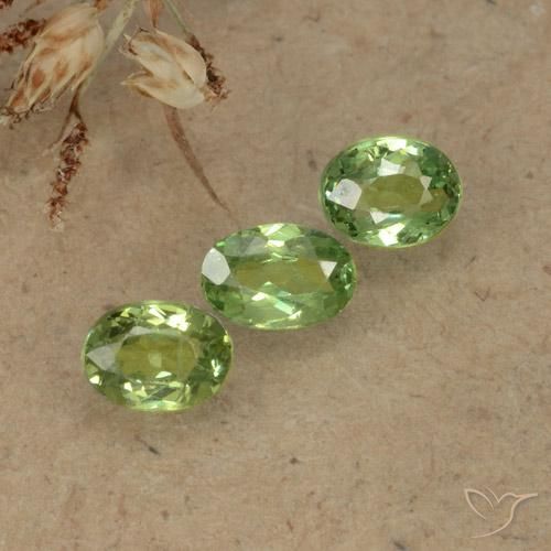 Gemas de Granate demantoide Verde cálido natural de 0.71 ct, Ovalada, VS-SI