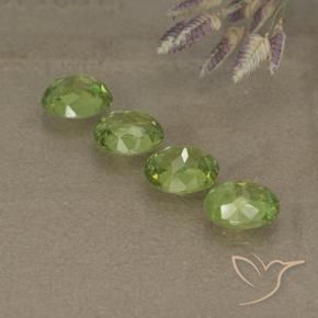 Gemas de Granate demantoide Verde vivo claro natural de 1.93 ct, Ovalada, VS-SI