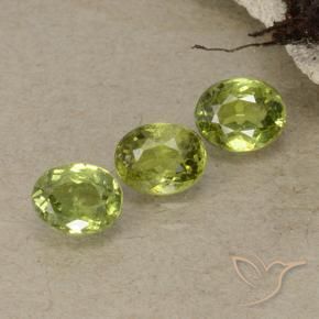 Gemas de Granate demantoide Verde Oliva natural de 1.23 ct, Ovalada, VS-SI