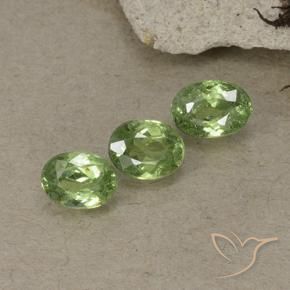 Gemas de Granate demantoide Verde cálido natural de 1.55 ct, Ovalada, VS-SI
