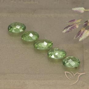 Gemas de Granate demantoide Verde bosque natural de 2.49 ct, Ovalada, VS-SI