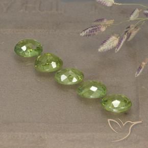 Gemas de Granate demantoide Verde amarillo natural de 2.66 ct, Ovalada, VS-SI