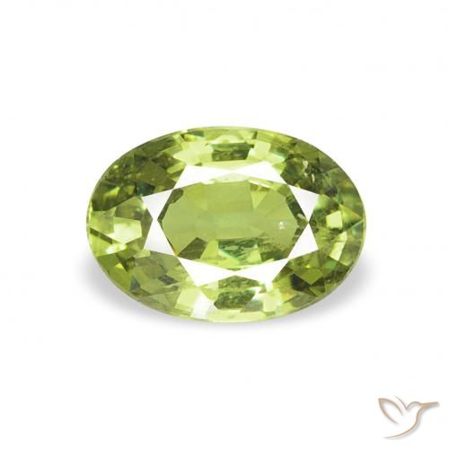 0.61ct Verde vivo claro Granate demantoide, Ovalada, VVS-VS