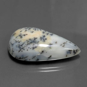 Ágata dendrítica multicolor natural de 29,43 ct, en forma de pera, opaco
