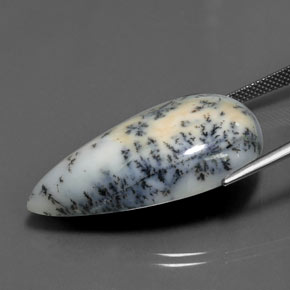 Ágata dendrítica multicolor natural de 29,43 ct, en forma de pera, opaco