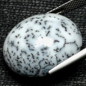 Ágata dendrítica multicolor natural de 20,58 ct, corte óvalo, opaco
