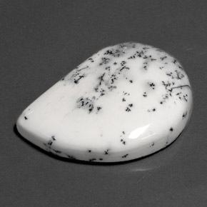 Ágata dendrítica multicolor natural de 26,63 ct, forma elegante, opaco