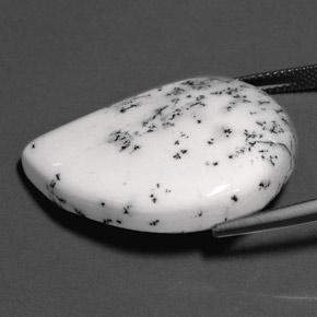 Ágata dendrítica multicolor natural de 26,63 ct, forma elegante, opaco