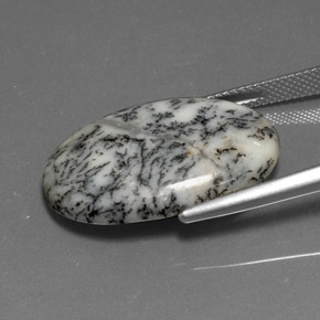 Ágata Dendrítica Multicolor natural de 15.76 ct, Corte Óvalo, Opaco