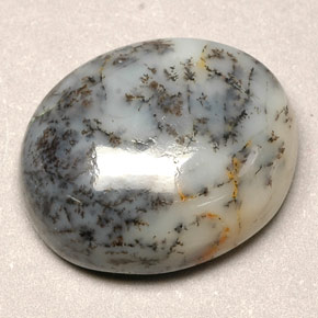 Ágata dendrítica multicolor natural de 12,90 ct, corte óvalo, opaco