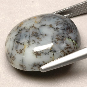 Ágata dendrítica multicolor natural de 12,90 ct, corte óvalo, opaco