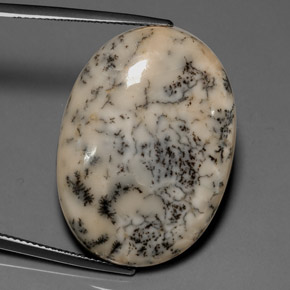 Ágata dendrítica multicolor natural de 30,68 ct, corte óvalo, opaco