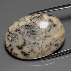 Ágata dendrítica multicolor natural de 30,68 ct, corte óvalo, opaco