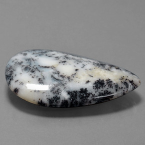 Ágata dendrítica multicolor natural de 57,71 ct, en forma de pera, opaco