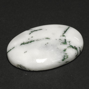 Ágata dendrítica multicolor natural de 17,84 ct, corte óvalo, opaco