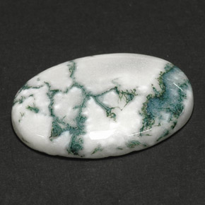 Ágata dendrítica multicolor natural de 17,64 ct, corte óvalo, opaco
