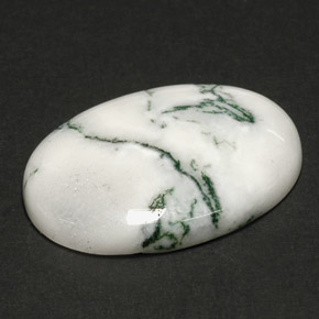 Ágata dendrítica multicolor natural de 17,60 ct, corte óvalo, opaco