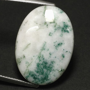 Ágata dendrítica multicolor natural de 17,11 ct, corte óvalo, opaco