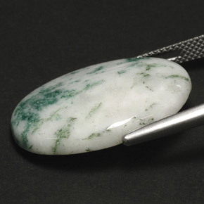 Ágata dendrítica multicolor natural de 17,11 ct, corte óvalo, opaco