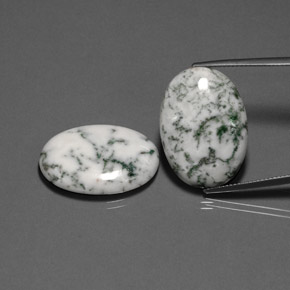 Gemas de Ágata Dendrítica Multicolor natural de  ct, Corte Óvalo, Opaco