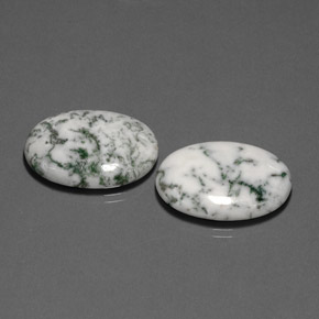 Gemas de Ágata Dendrítica Multicolor natural de  ct, Corte Óvalo, Opaco