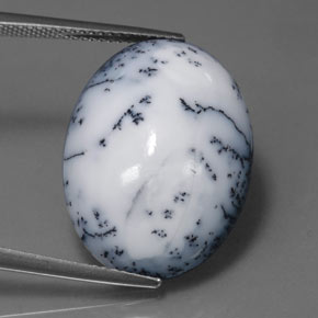 Ágata dendrítica multicolor natural de 15,11 ct, corte óvalo, opaco