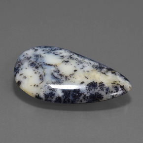Ágata dendrítica multicolor natural de 57,71 ct, en forma de pera, opaco