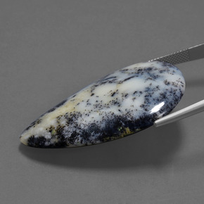 Ágata dendrítica multicolor natural de 57,71 ct, en forma de pera, opaco