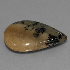 Ágata Dendrítica Multicolor natural de 19.92 ct, En forma de pera, Opaco