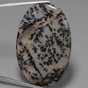 Ágata dendrítica multicolor natural de 52,67 ct, corte óvalo, opaco