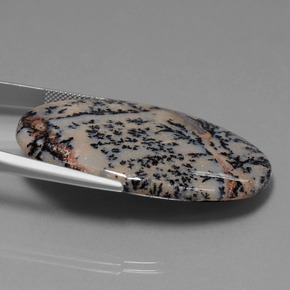 Ágata dendrítica multicolor natural de 52,67 ct, corte óvalo, opaco