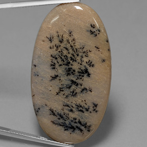 Ágata dendrítica multicolor natural de 44,37 ct, corte óvalo, opaco
