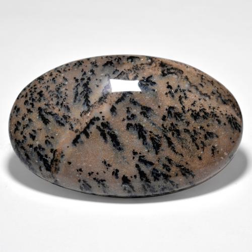 Ágata dendrítica multicolor natural de 83,45 ct, corte óvalo, opaco