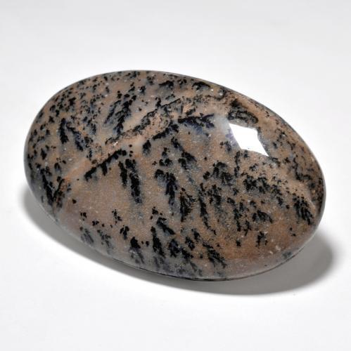 Ágata dendrítica multicolor natural de 83,45 ct, corte óvalo, opaco