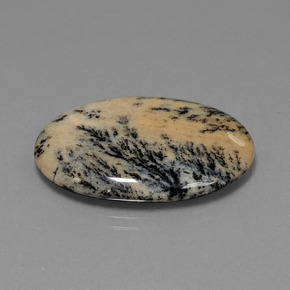 Ágata dendrítica multicolor natural de 23,90 ct, corte óvalo, opaco