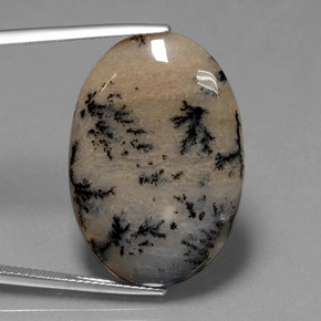 Ágata dendrítica multicolor natural de 26,13 ct, corte óvalo, opaco