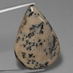 Ágata Dendrítica Multicolor natural de 28.31 ct, En forma de pera, Opaco