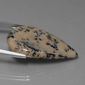 Ágata Dendrítica Multicolor natural de 28.31 ct, En forma de pera, Opaco