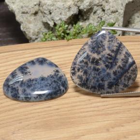 Gemas de Ágata Dendrítica Multicolor natural de 46.33 ct, En forma de pera, Translúcido